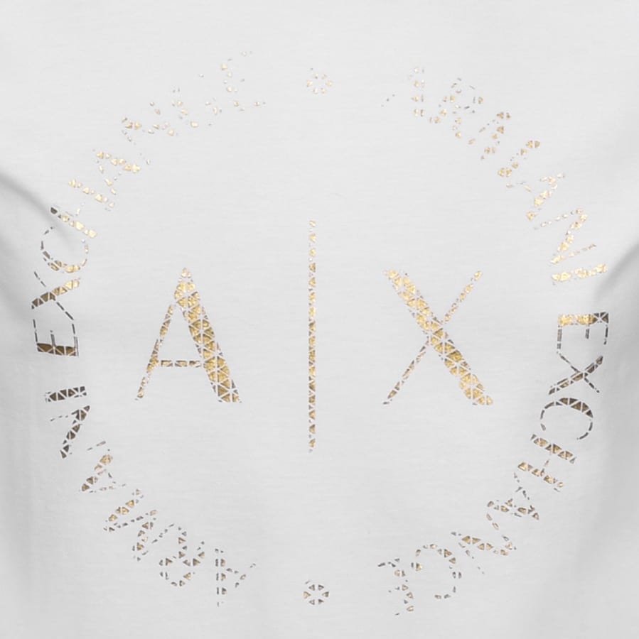 Alternative Image for ProductArmani Exchange Crew Neck Logo T Shirt White3